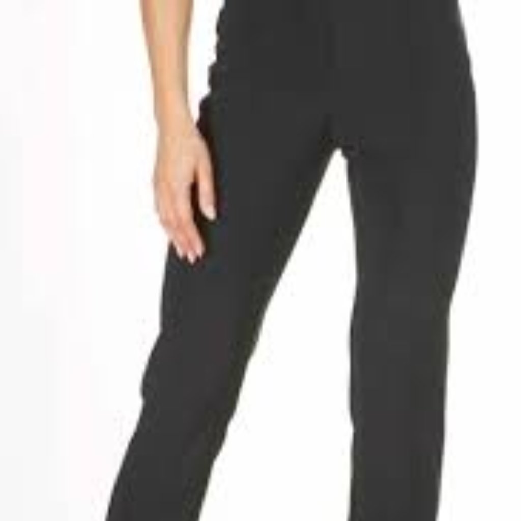 017 Basic Pull On Pant In Black Or Deep Navy By Frank Lyman